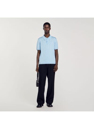 Polo en maille à manches courtes