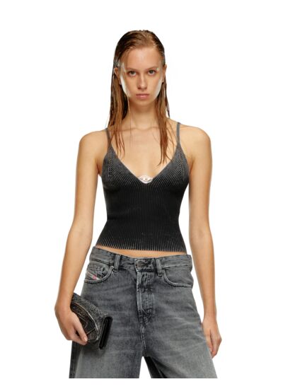 Camisole en maille côtelée délavée