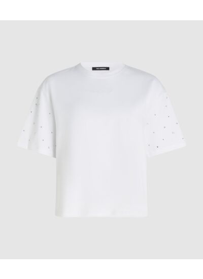 EMBELLISHED SLV BOXY T-SHIRT