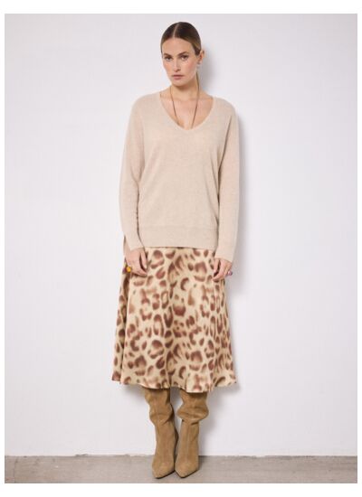 Pull cachemire Leopoldine BEIGE_CHINE