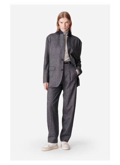 Pantalon David En Laine & Soie