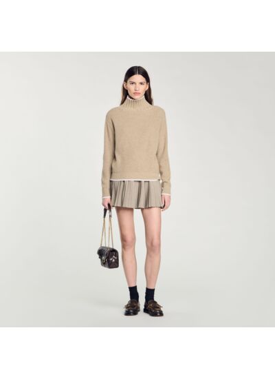 Pull col roulé