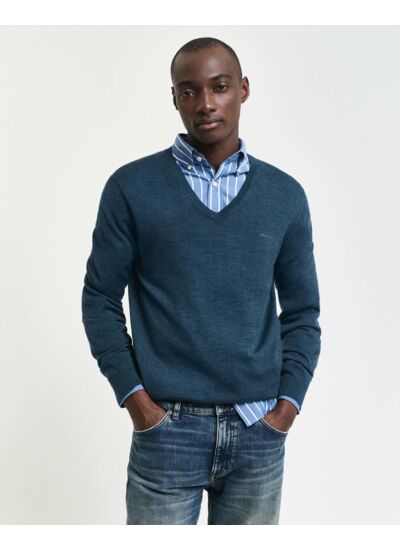 Pull col V en laine mérinos extrafine