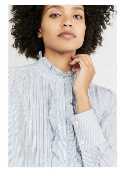 Blouse Nicolas en coton et lin