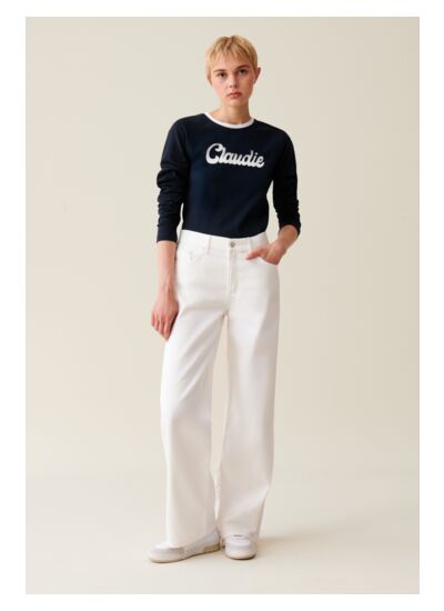 T-shirt coton manches longues noir