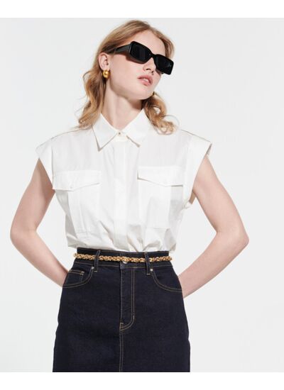Chemise Calvia Blanc en Coton