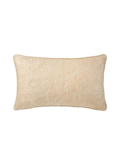 Yves Delorme - Housse de coussin en soie, lin beige, Ombrée
