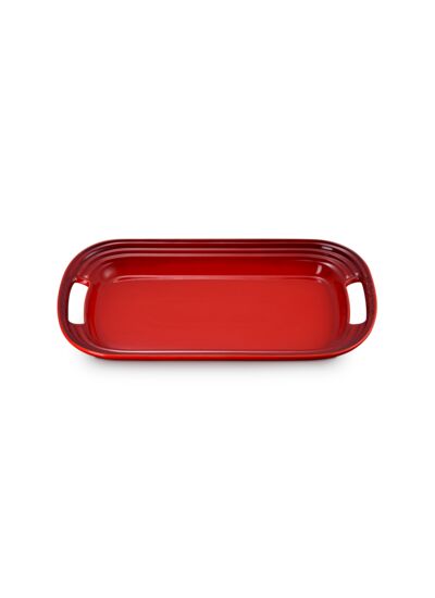 Plat de Service 36cm en céramique cerise