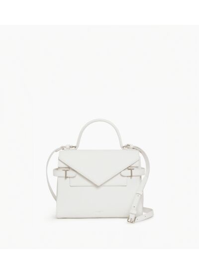 Sac à main double rabat moyen modèle Emilie en cuir signature T