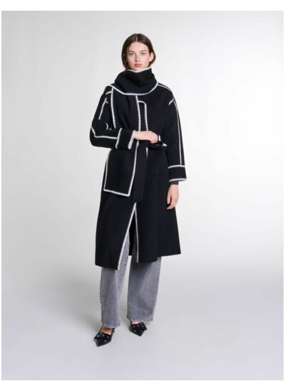 Manteau bicolore double face