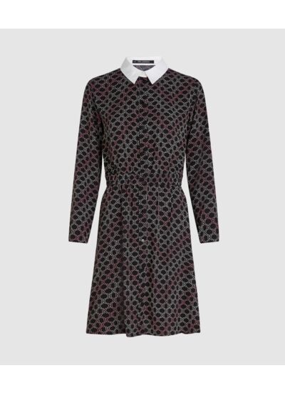 K-CHEVRON AOP SHIRT DRESS