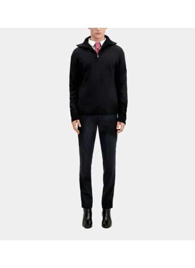 Pull Col Camionneur Avec Patch Canetille Et Details De Zip Homme