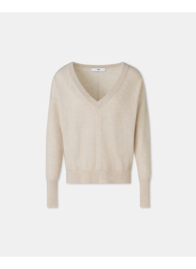 Pull Pucci Beige Chiné en Cachemire