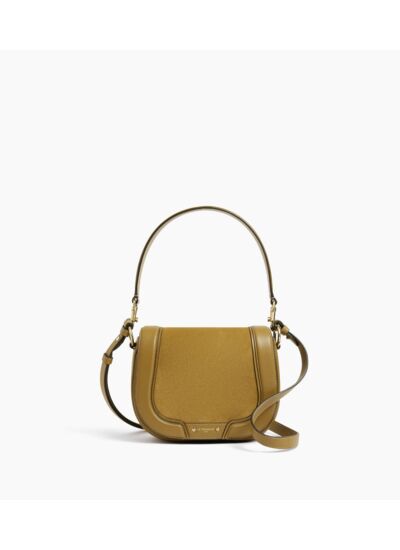Sac bandoulière moyen modèle Ella en cuir grainé et nubuck