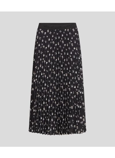 IKON KARL AOP PLEATED SKIRT
