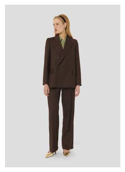 Veste Valson-Chocolat en Laine Vierge