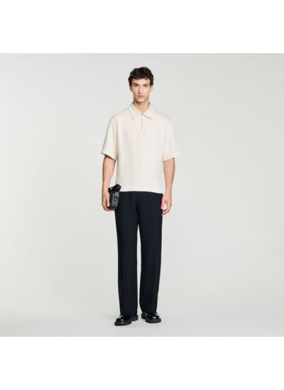 Chemise fluide à col zippé