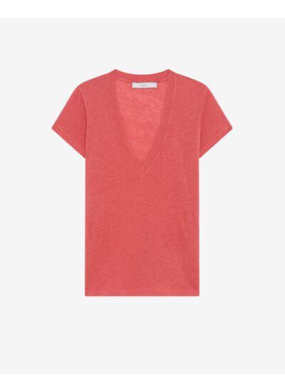 T-Shirt En Lin Col V Rodeo