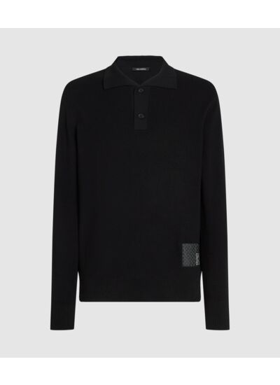 KNIT POLO W/LABEL