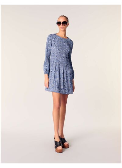Robe plissée imprimée