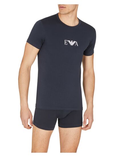 Lot de 2 t-shirts en maille pour homme - marine/marine