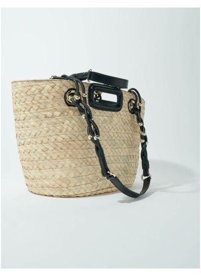 Panier tressé effet raphia