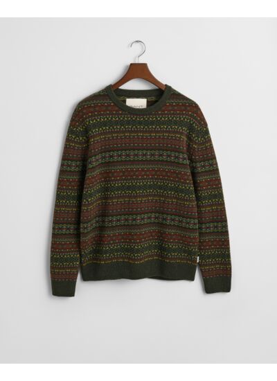 Pull ras du cou à motif Fair Isle