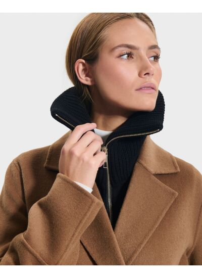 Col Cassandra Noir en Laine