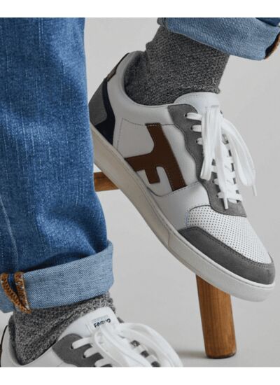 Baskets blanches & grises