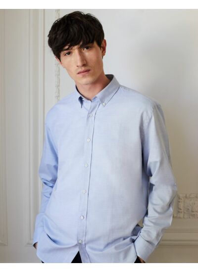 Chemise Contemporaine en chevron bleu