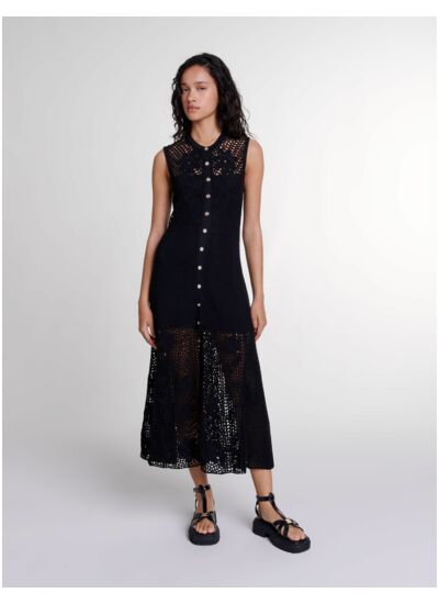 Robe longue en crochet