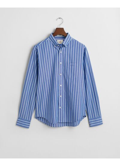 Chemise regular fit en popeline à rayures