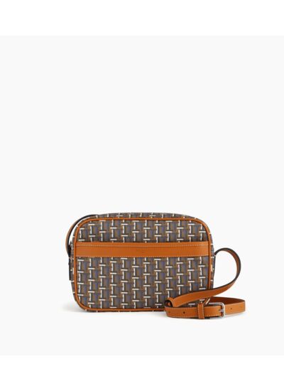 Petit sac bandoulière Camille en toile monogramme