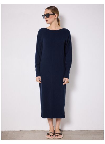 Robe cachemire Tessa MARINE