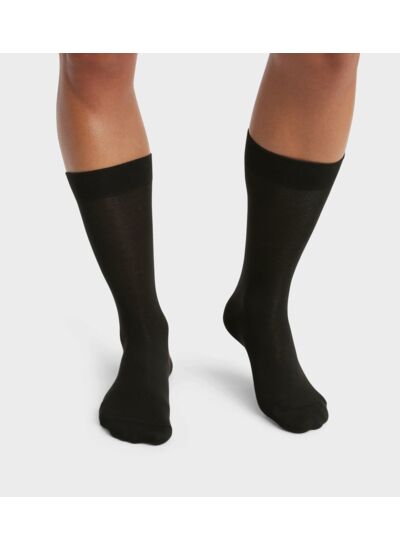 Lot de 2 paires de chaussettes homme en coton bio Noir Dim Good