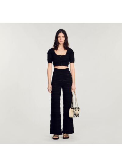Gilet court en maille