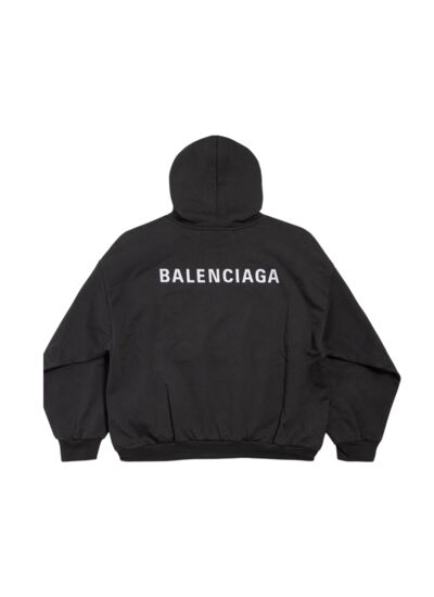 Balenciaga Hoodie Logo Réfléchissant Noir