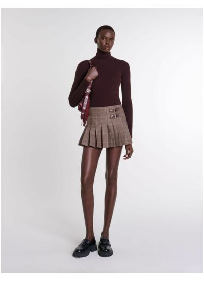 Jupe courte plissée