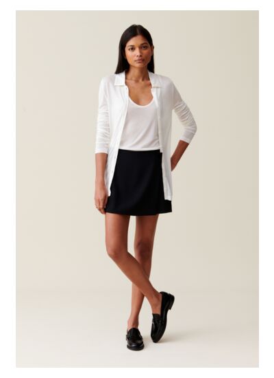 Jupe-short portefeuille boutonnée