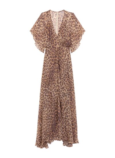 Robe longue imprimé léopard