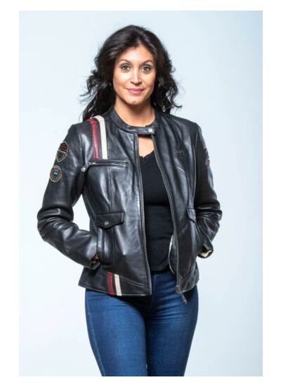 Blouson cuir femme Rita noir