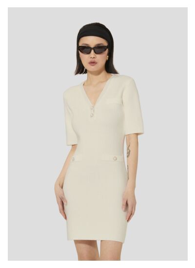 Robe Ruthie-Ecru en Viscose