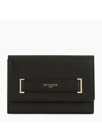 Petit portefeuille zippé Judith en cuir grainé