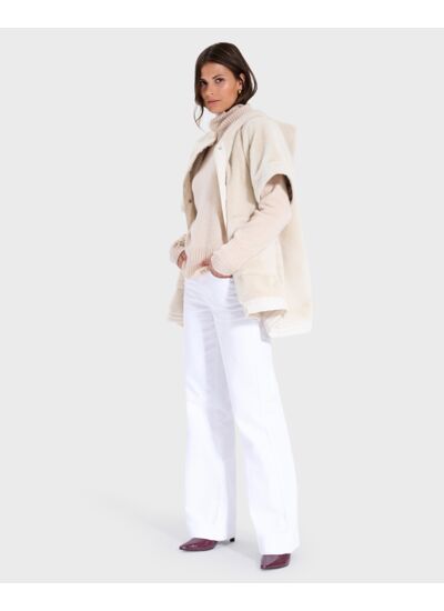Manteau Marjolaine Ecru en Polyester
