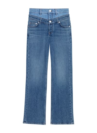 Jean double ceinture