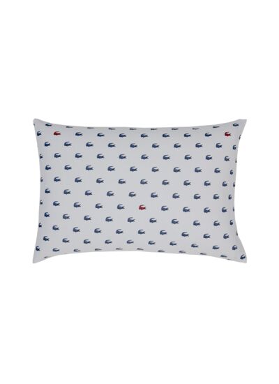 Lacoste - Taie d'oreiller en coton bleu, L Lacoste