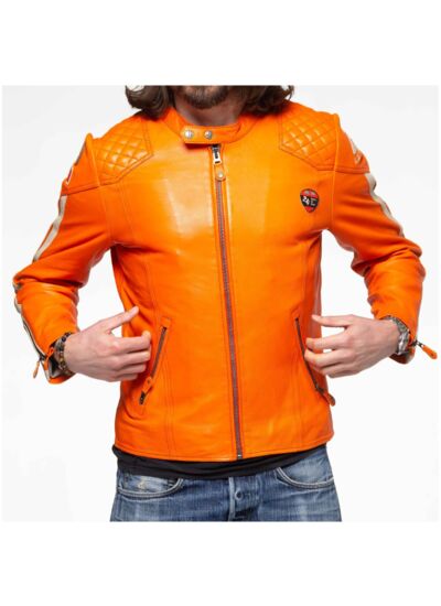 Blouson Cuir 24H Trophy Orange