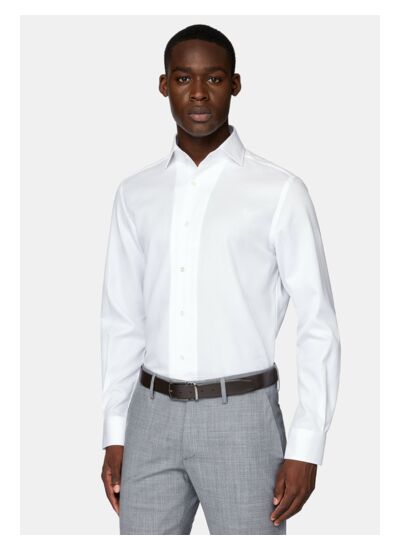 Chemise Nid D'Abeille En Coton Regular Fit