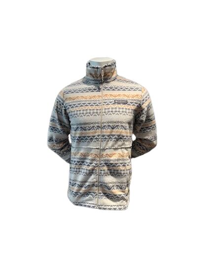 Granite Mountain Printed Fleece Jacket Blanc