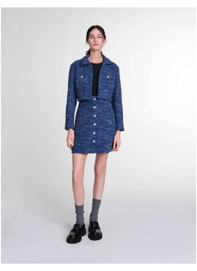 Robe 2-en-1 en tweed